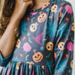 Skeleton Web 3/4 Sleeve Pocket Twirl Dress