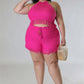 “Vacation Time” Crop Top and Shorts Set
