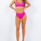 2 Piece Rouched Top and Bottom High Waist Bikini