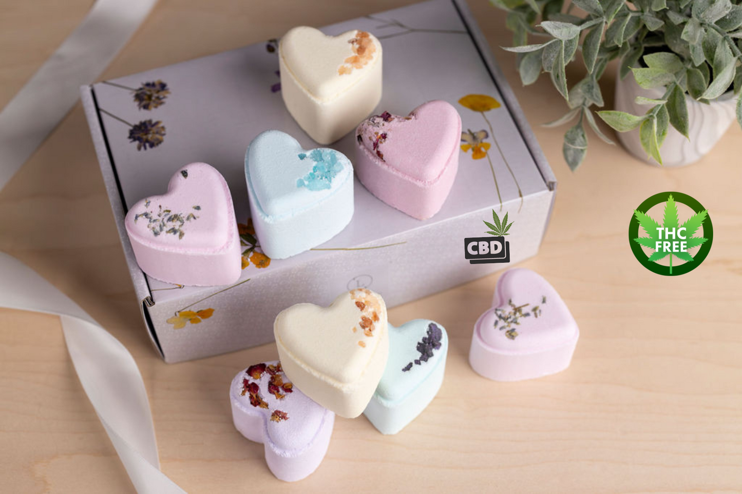 CBD - 8 Bath bombs set -  perfect for a relaxing Valentine's day bath