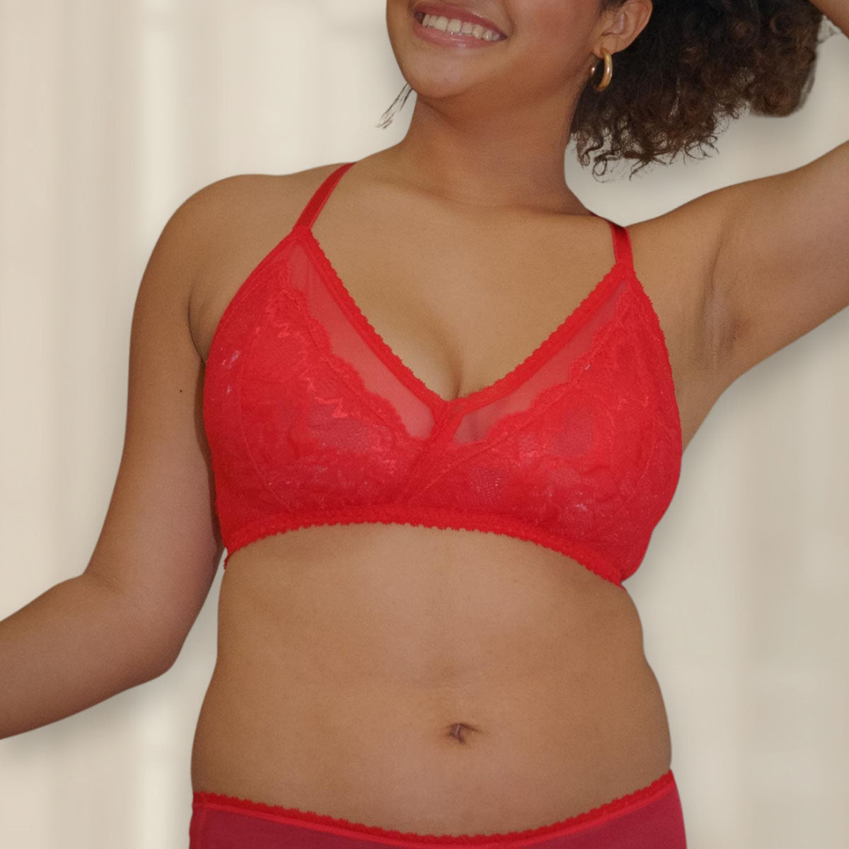 Rose Red Lacey Racerback Bralette