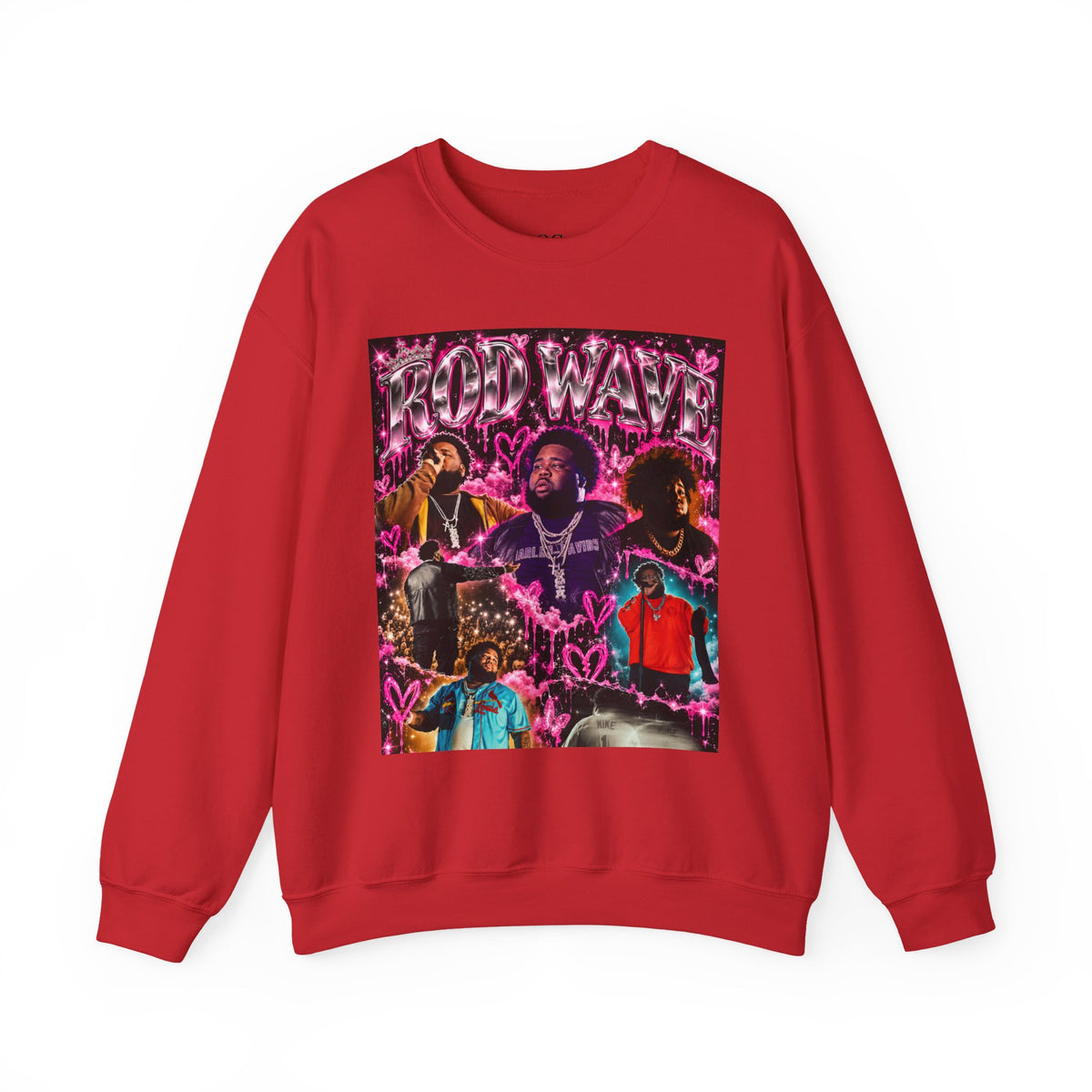 “Rod Wave” Pink Crewneck Sweatshirt