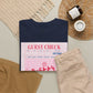 Pretty Curvy Girl Tee — Pink Guest Check Graphic Shirt