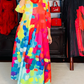 Spring Summer Multi Color Dress