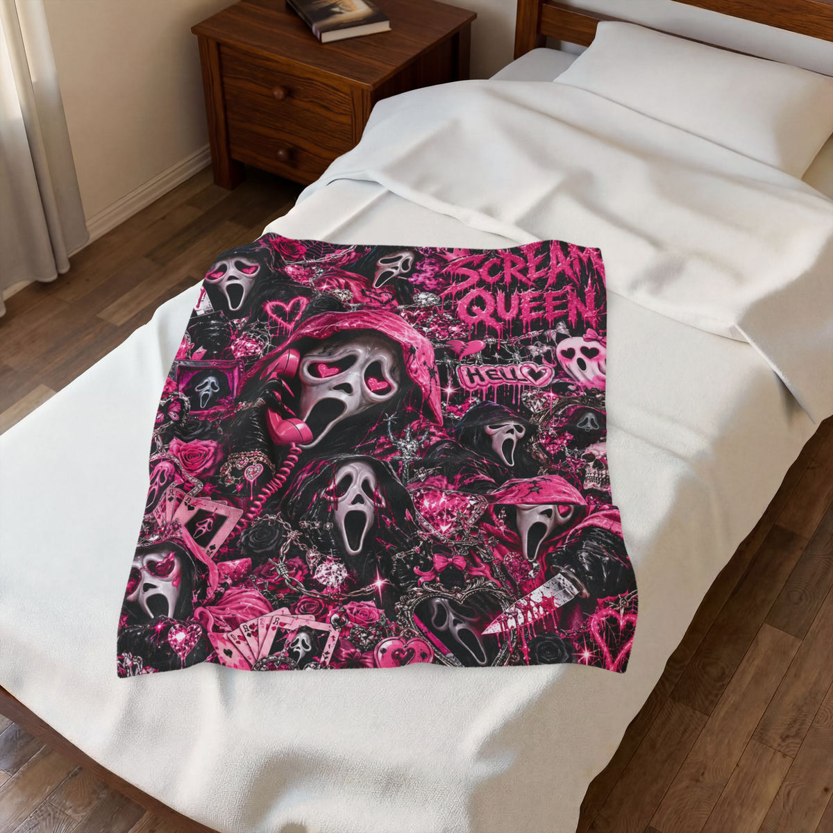 Scream Queen Velveteen Plush Blanket