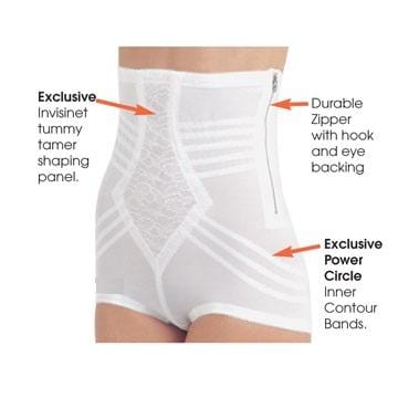 High Waist Firm Shaping Panty with Zipper with Hook and Eye