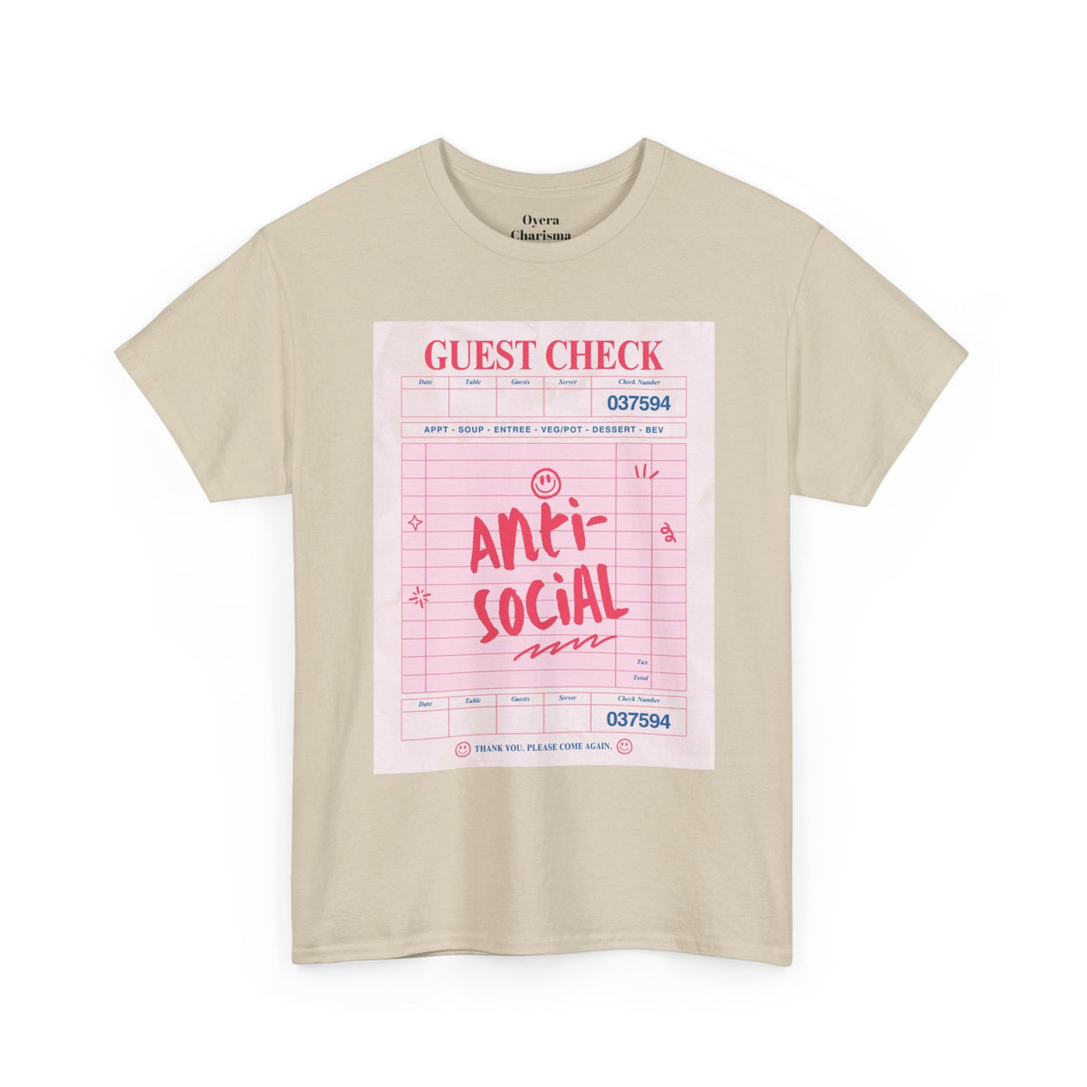 Anti-Social Guest Check T-Shirt
