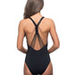 SOLID V FORNT ONE PIECE SWIMSUIT WITH BRAIDED BACK DETAILS