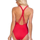 SOLID V FORNT ONE PIECE SWIMSUIT WITH BRAIDED BACK DETAILS