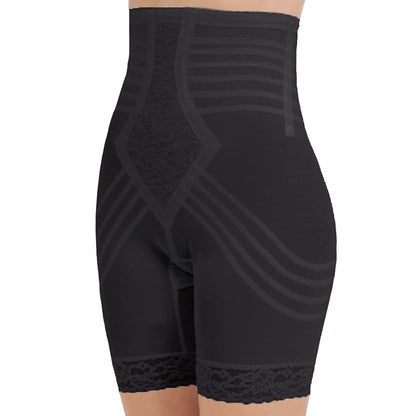 Breathable High Waist Thigh Slimmer with Side Zipper | No Roll Power Mesh Hourglass Shaper | Firm to Extra Firm Support