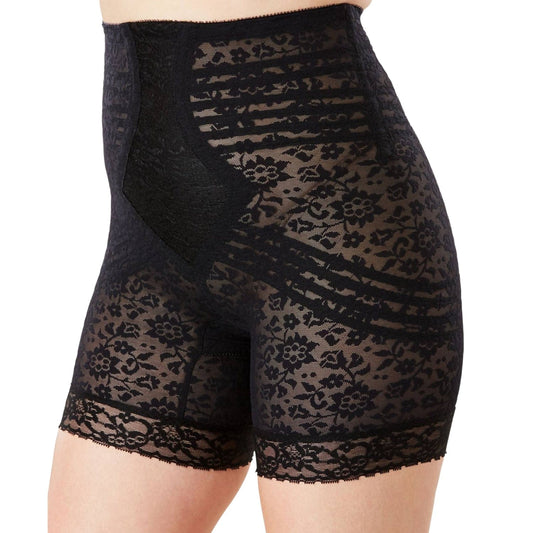 No Roll High Waist Lace Thigh Slimmer with Extra Firm Support