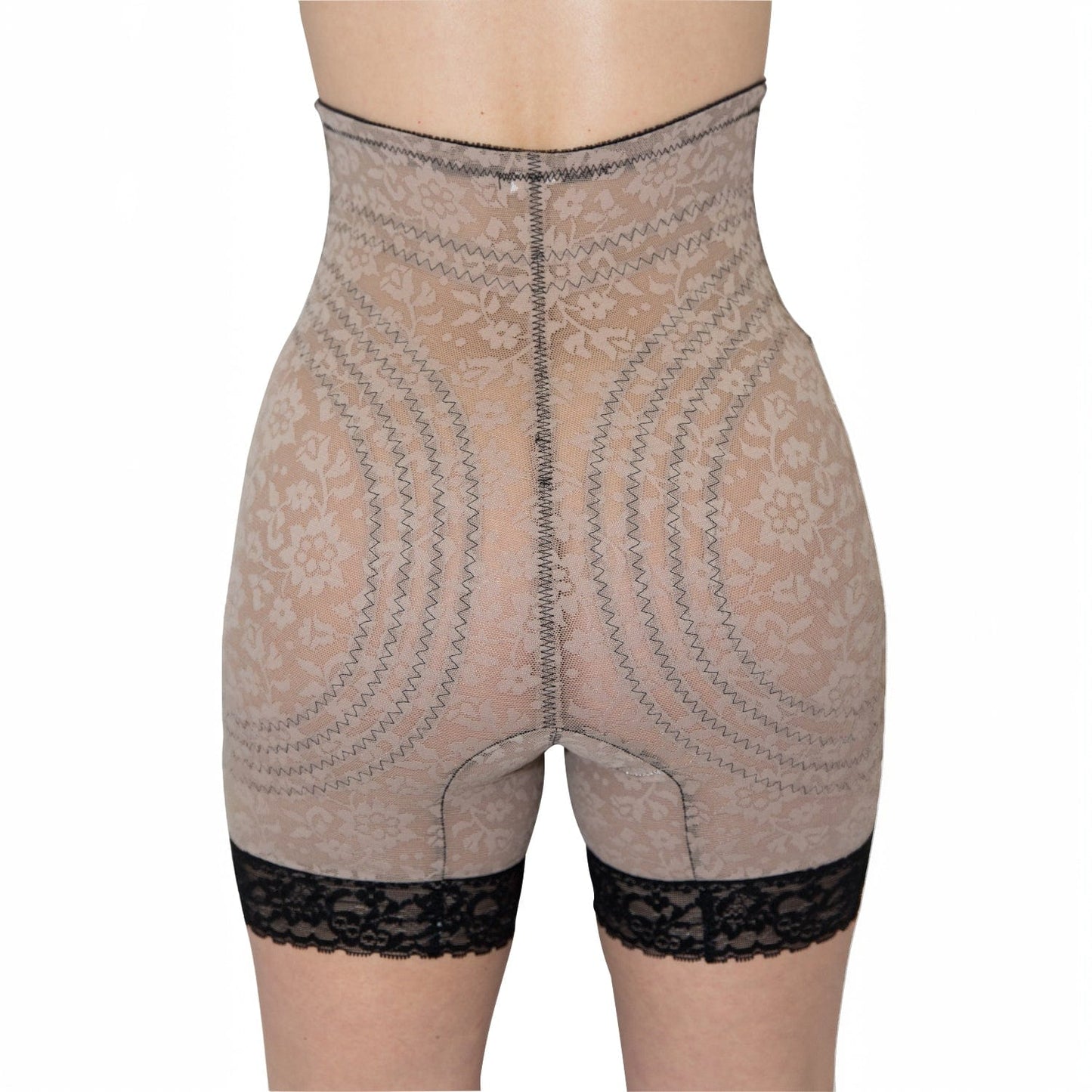 No Roll High Waist Lace Thigh Slimmer with Extra Firm Support