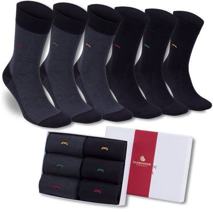 Men’s Bamboo Dress & Trouser Socks 6-Pack