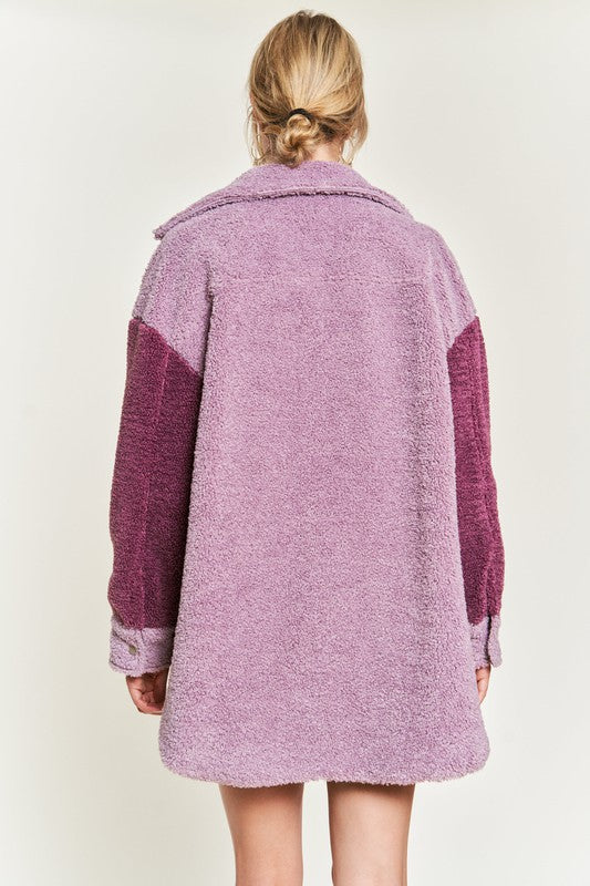 “Warm & Fuzzy Here” Sherpa Jacket