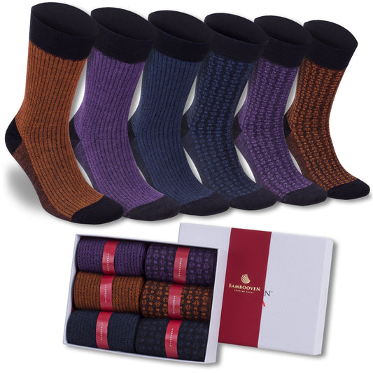 Men’s Bamboo Dress & Trouser Socks 6-Pack