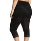 Waistline Capri Pant Liner with Tummy Control Panel| Memory Compression Fabric | Medium Support