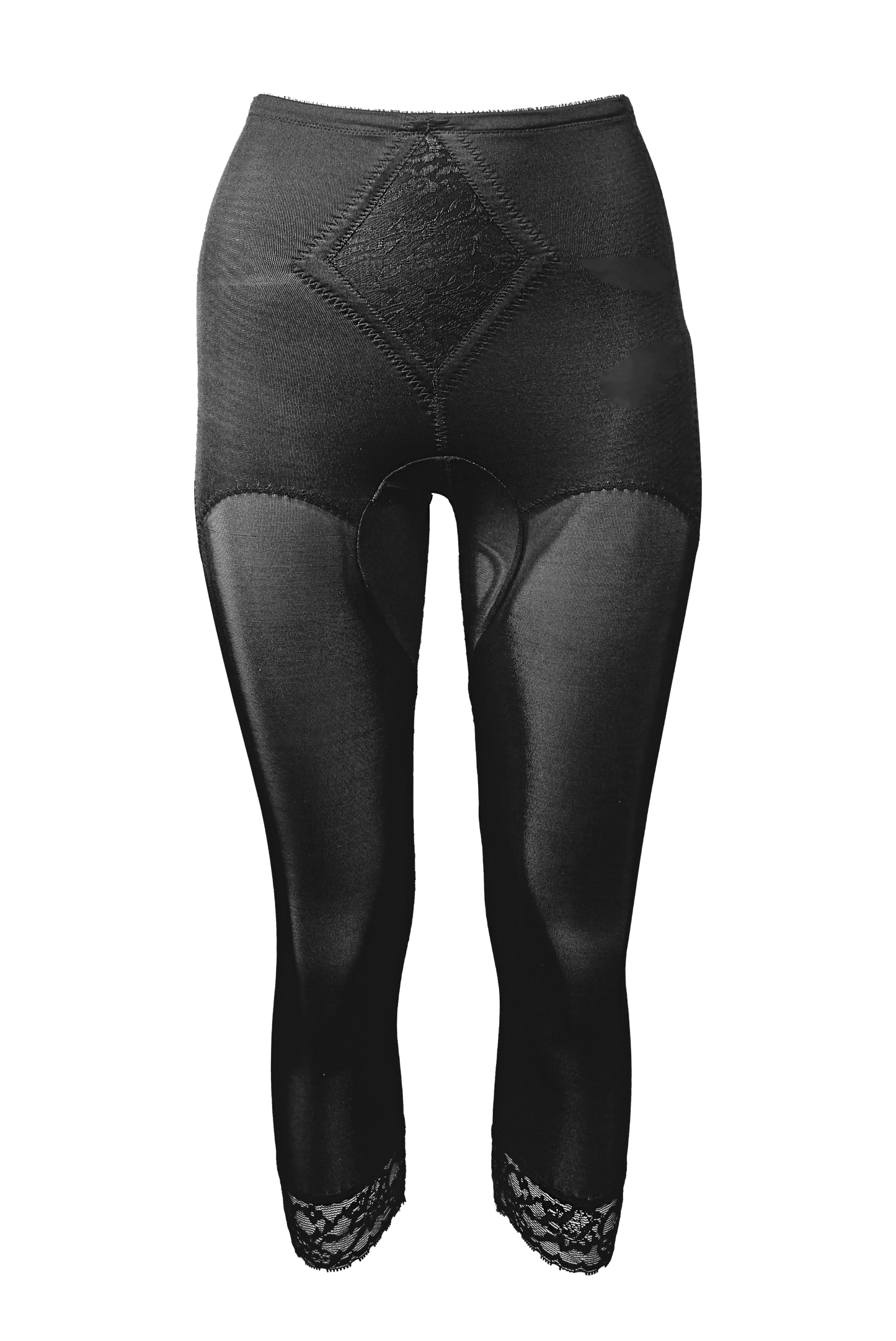 Waistline Capri Pant Liner with Tummy Control Panel| Memory Compression Fabric | Medium Support
