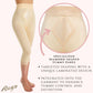 High Waist Capri Pant Liner with Tummy Control Satin Panel| Memory Compression Fabric | Medium Support