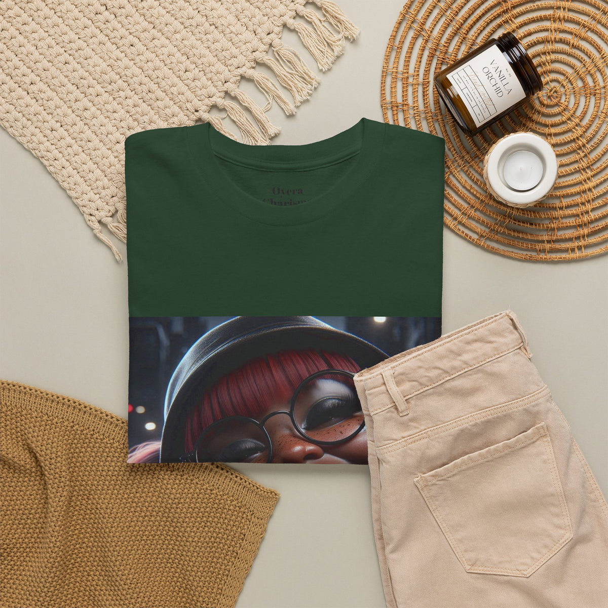 Graphic Tee — Smiling Afro Girl Portrait Shirt