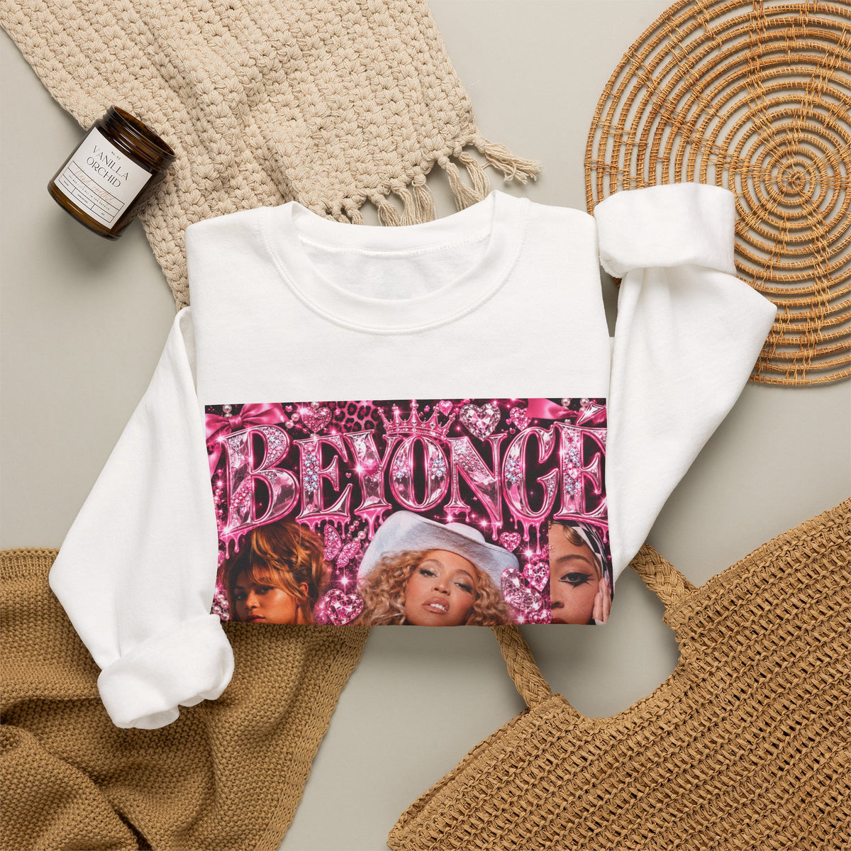 “Beyoncé” Pink Crewneck Sweatshirt