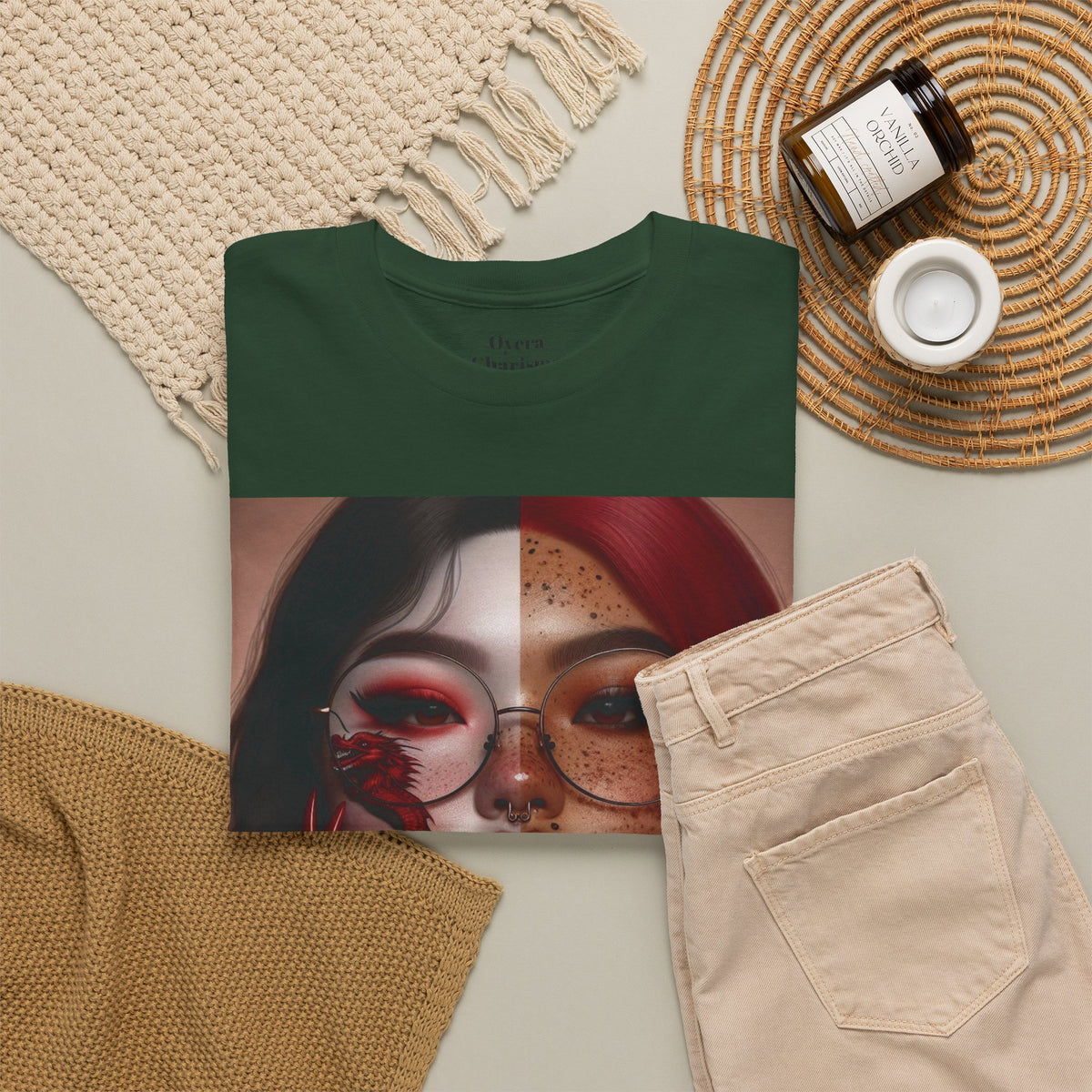 Surreal Split Face Art T-Shirt