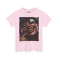 Smiling Afro Woman Graphic Tee — Bold Urban Portrait T-Shirt