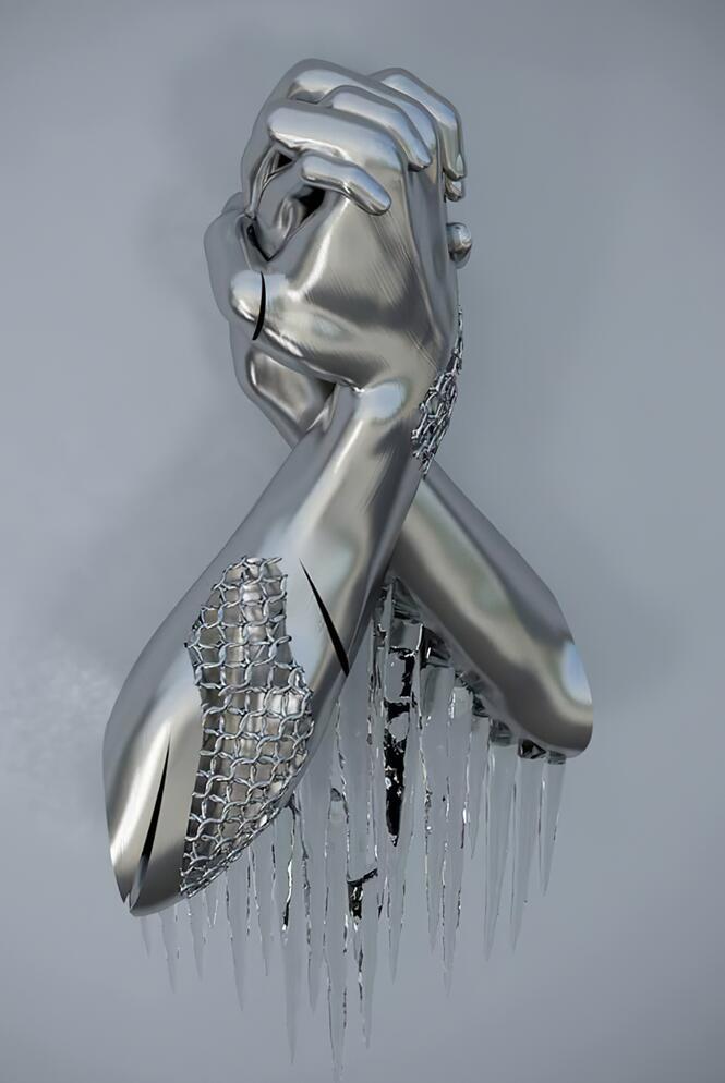Metal Statue Art Canvas V2