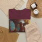 Butterfly Sunface T‑Shirt — Surreal Portrait Art Tee