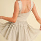 Frill Sleeveless Drop Waist Mini Dress
