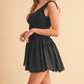 Frill Sleeveless Drop Waist Mini Dress