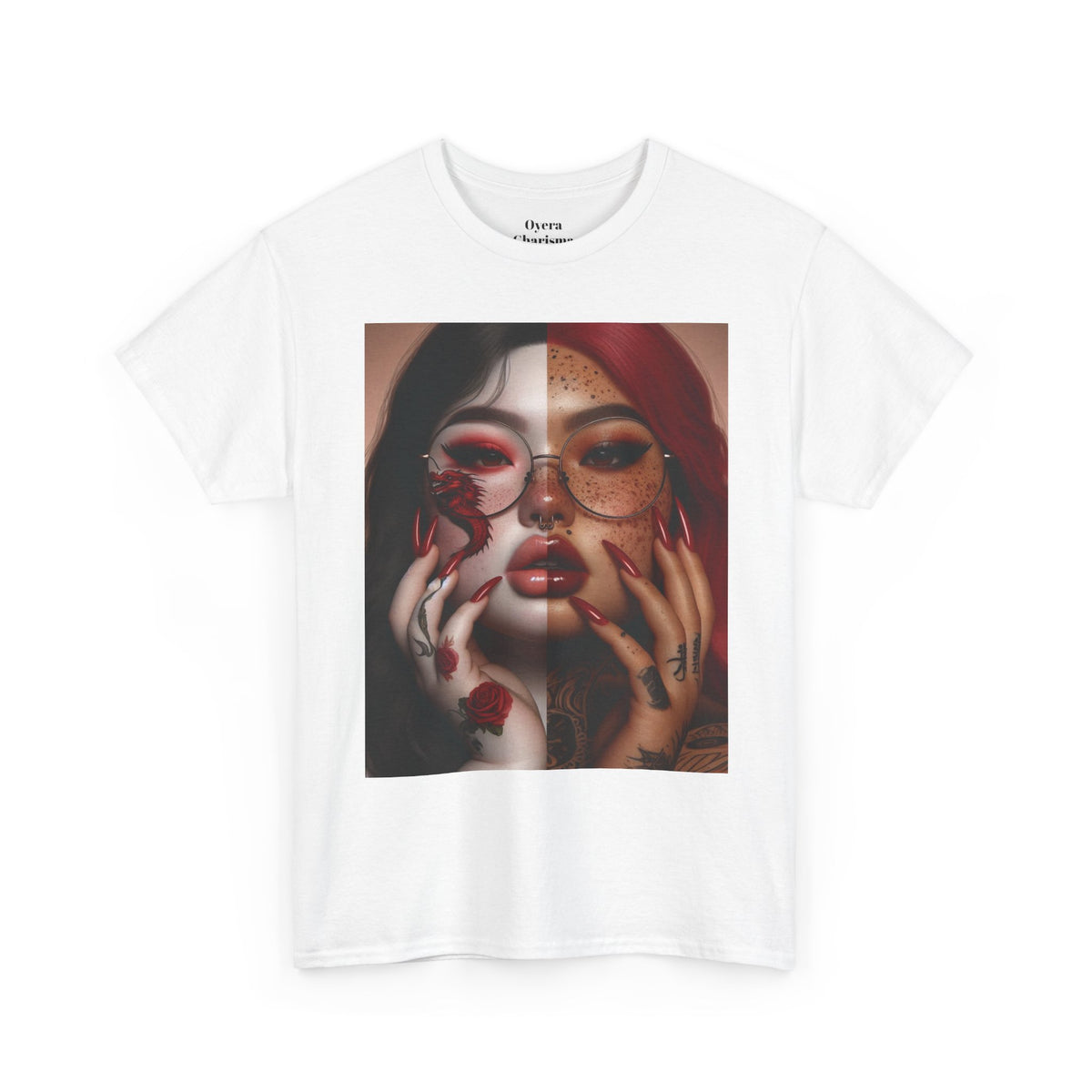Surreal Split Face Art T-Shirt
