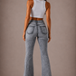 Storm Bell Bottom Jean in Charcoal Grey
