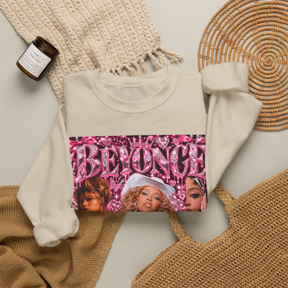 “Beyoncé” Pink Crewneck Sweatshirt