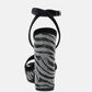 Zircon Rhinestone Patterned High Heel Sandals