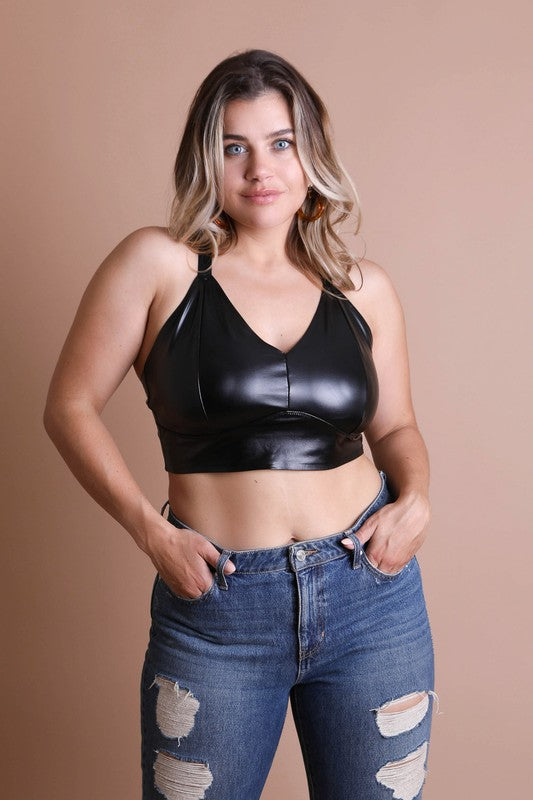 “Fox” Leather Bralette