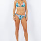 2 Piece Scenic and Floral Prints Bikini