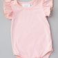 Peach S/S Flutter Bodysuit