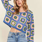 Multicolor Crochet Crop Top