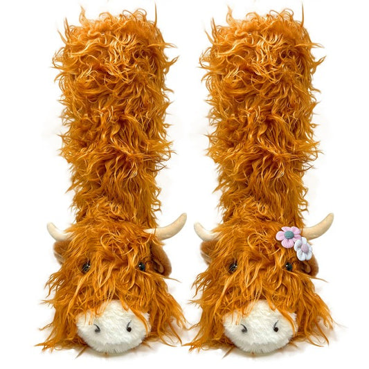 Highland Cattel - Kids Slipper Socks