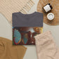Butterfly Sunface T‑Shirt — Surreal Portrait Art Tee