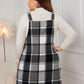 Honey Plaid Wide Strap Overall Dress