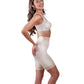 High Waist Light Shaping Bike Short | Satin 4-Way Stretch with Built-In Panty