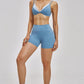The New Seraphine Layered V Sports Bra Shorts 2-Piece Set
