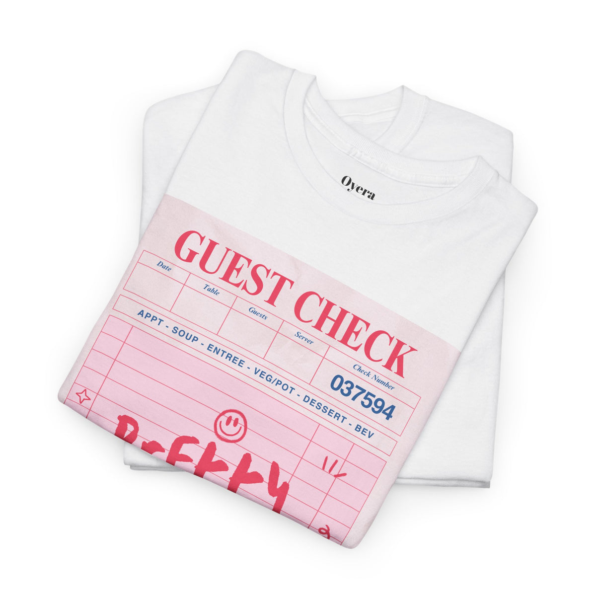 Pretty Curvy Girl Tee — Pink Guest Check Graphic Shirt