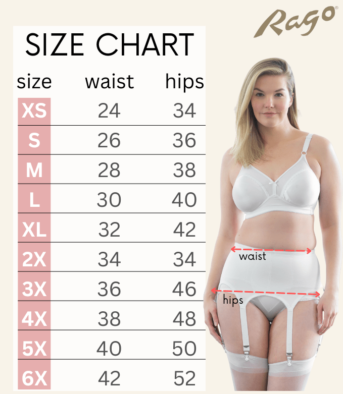 Garter Belt | Six Metal Garters | Moderate Shaping & Tummy Control