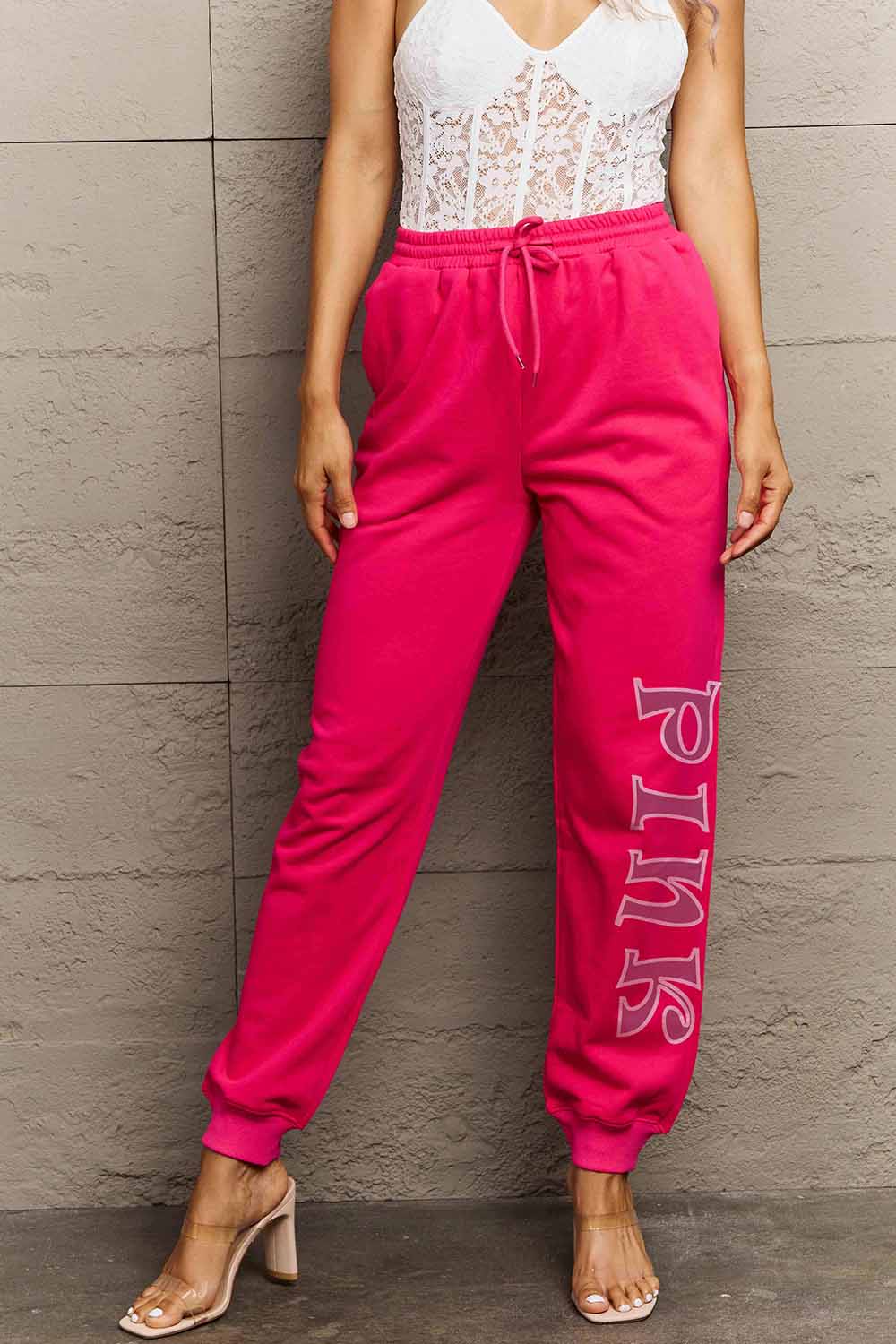 “PINK” Graphic Sweatpants