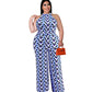 Casual Sleeveless Geometric Jumpsuit