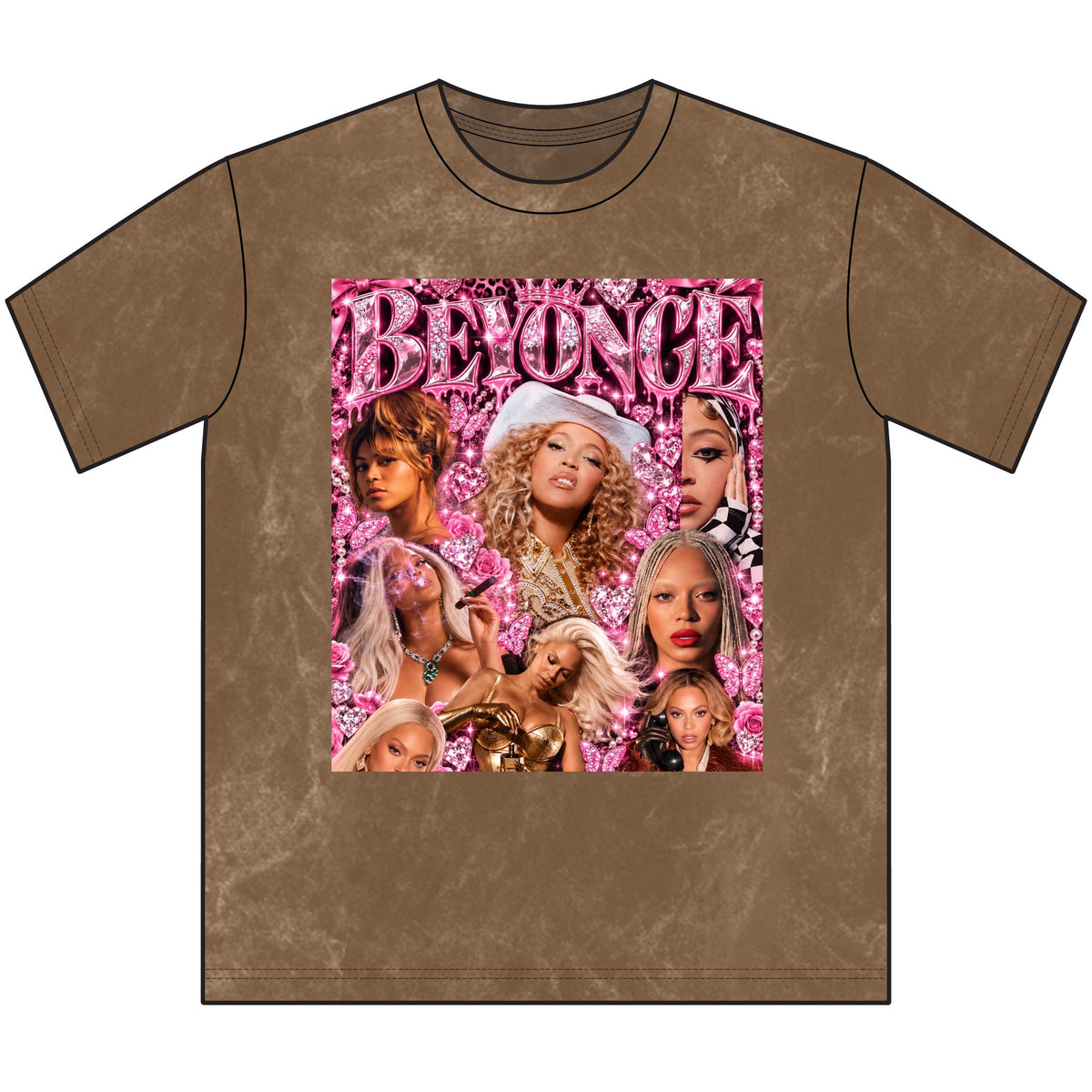 “Beyoncé” Pink Vintage Crewneck Tee