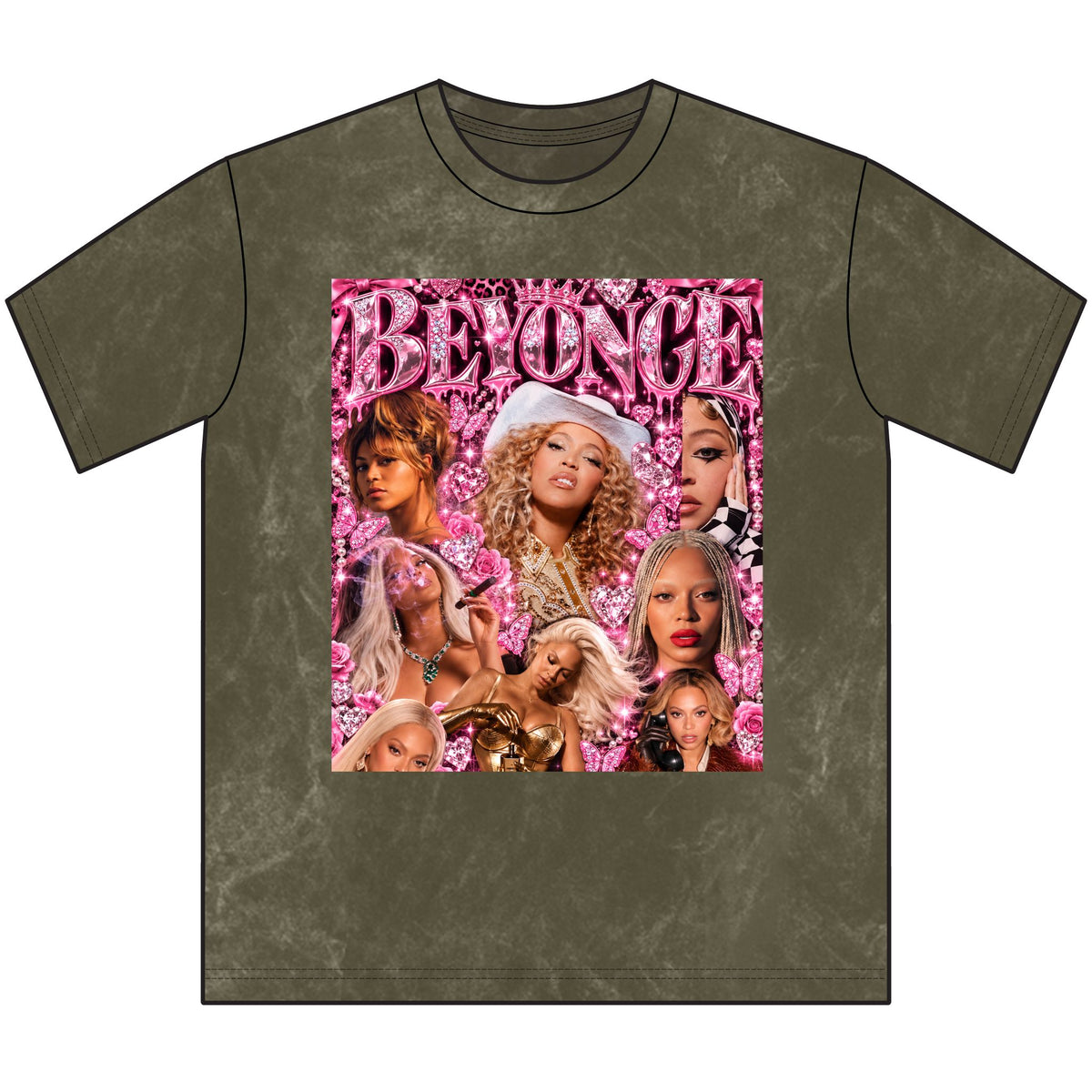 “Beyoncé” Pink Vintage Crewneck Tee