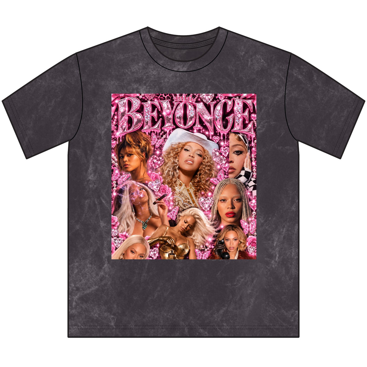 “Beyoncé” Pink Vintage Crewneck Tee